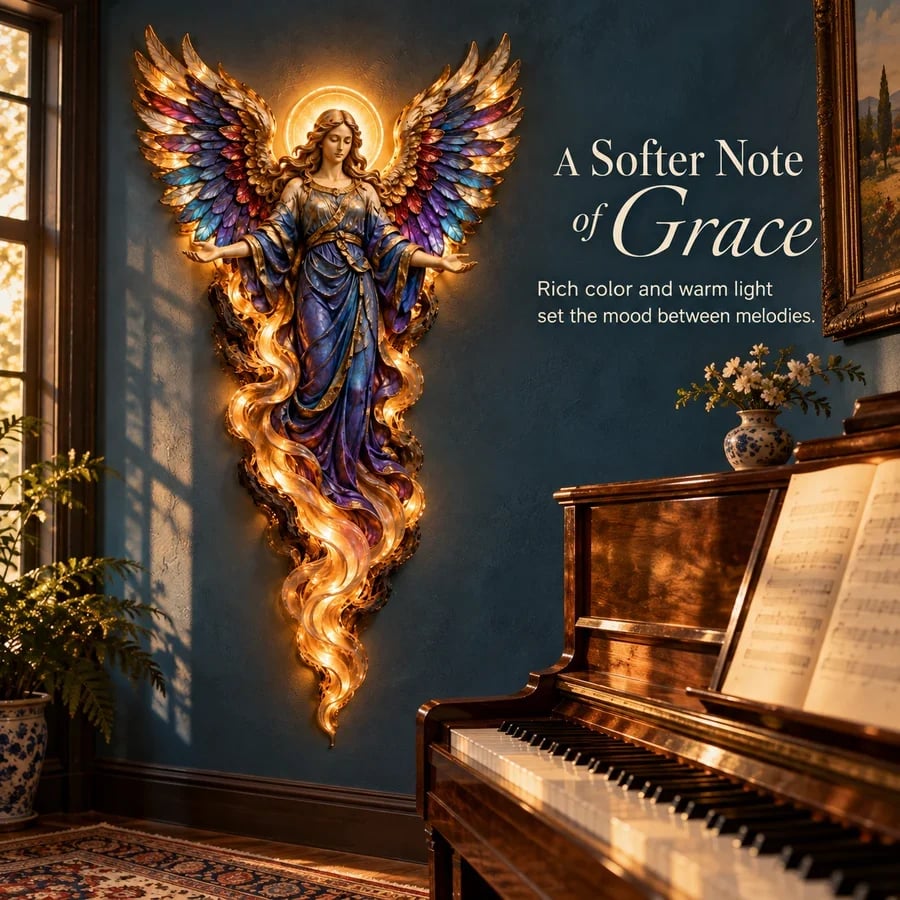 ✨✝️ Heavenly Radiance™ Lighted Angel Wall Sculpture