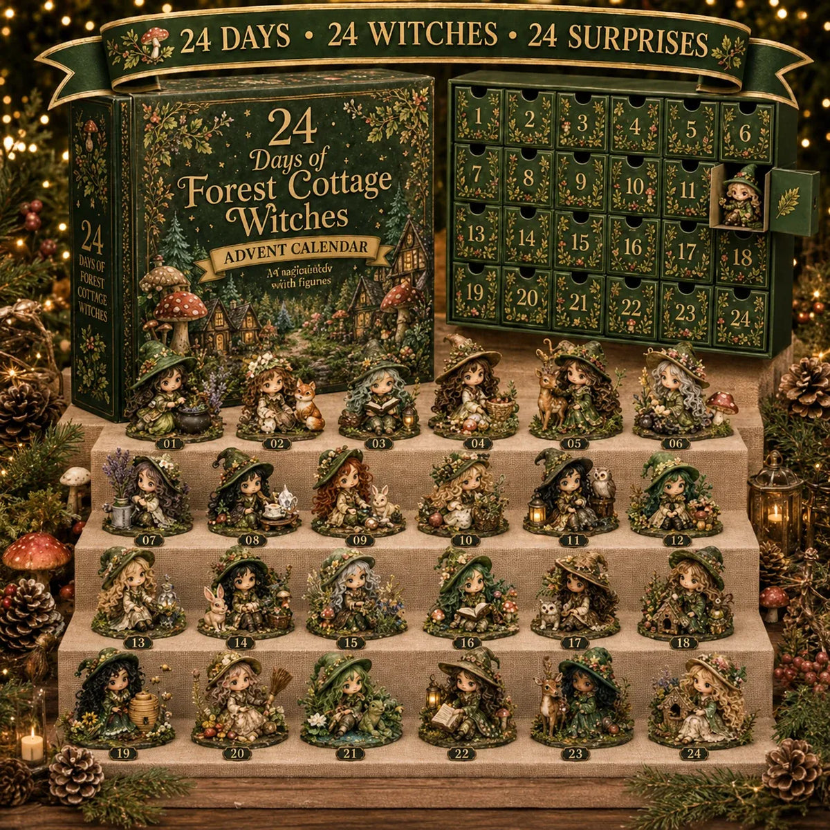 🧙‍♀️TODAY ONLY 50% OFF – Witch Advent Calendar | 24 Days of Magical Witchy Surprises | Limited Edition Collectible Mini Figures✨