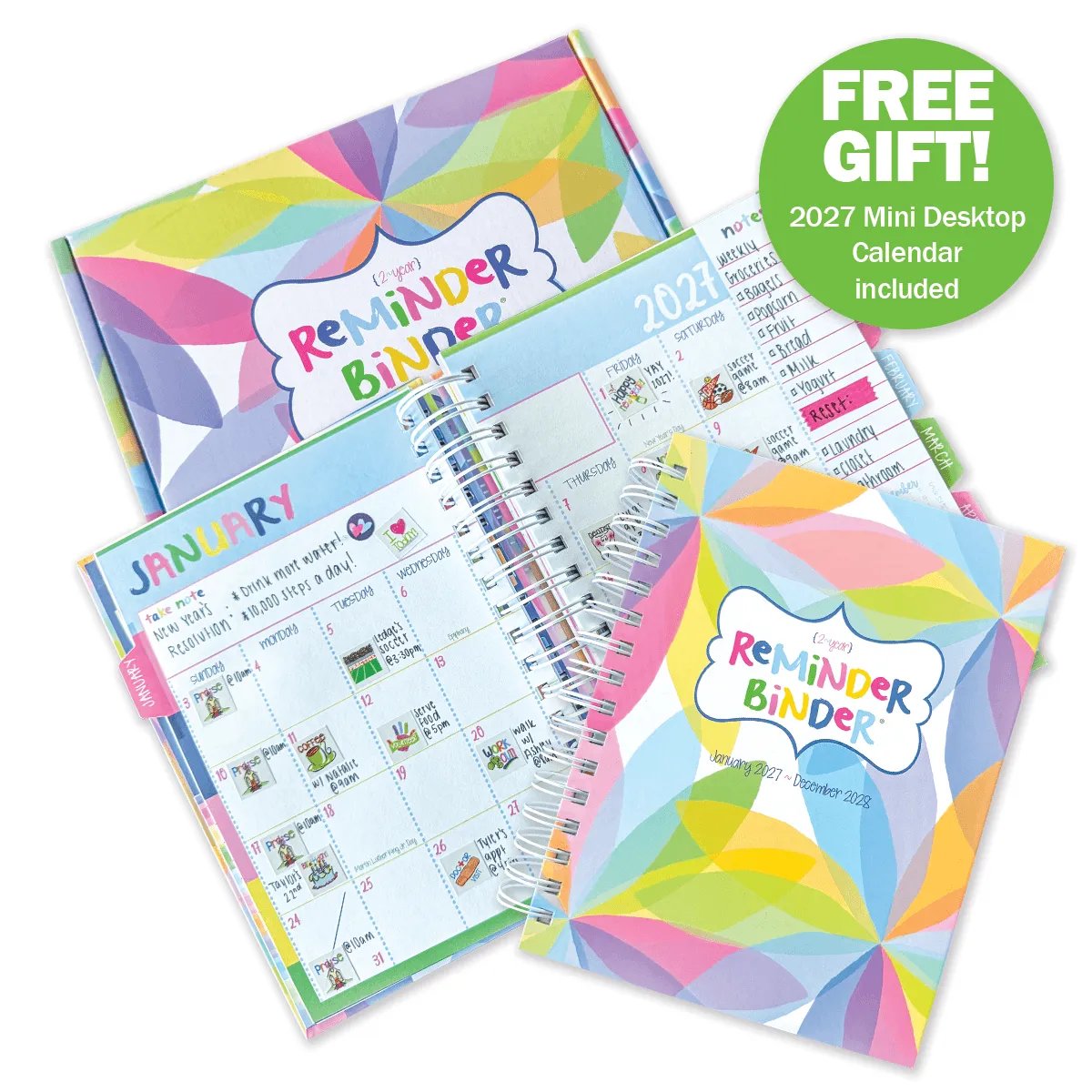 📅✨ 2027–2028 Life Planner – 24-Month Weekly & Monthly Organizer with Stickers & Bill Trackers