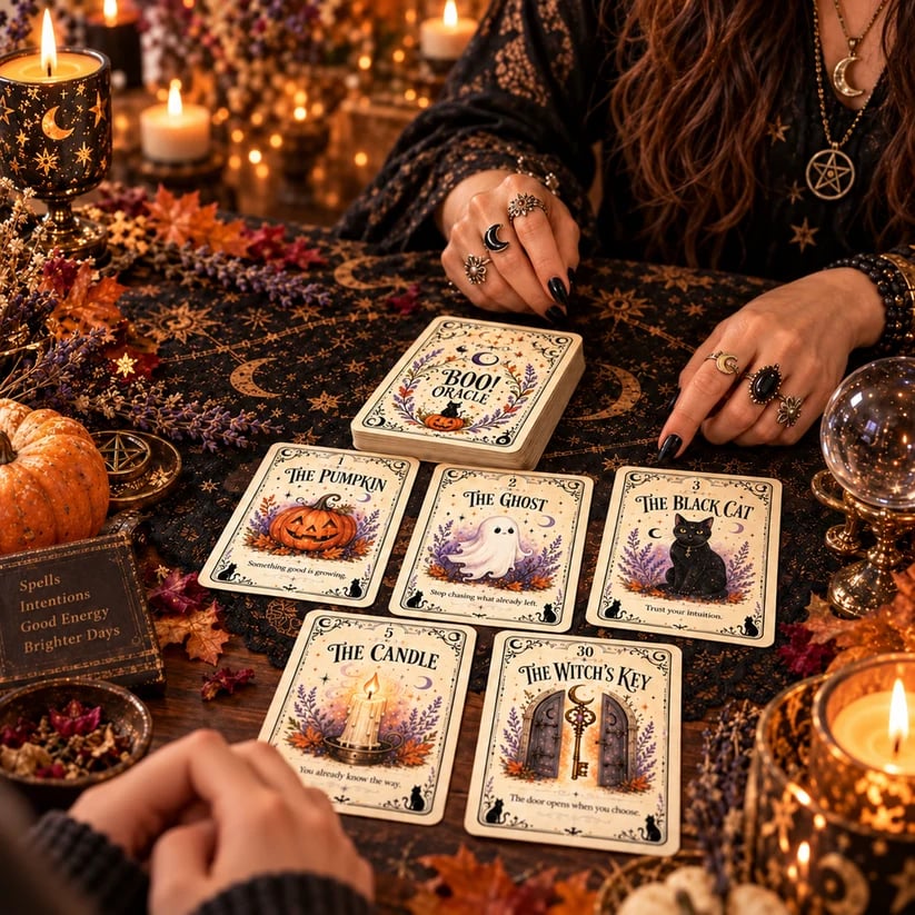 🎃 31 Nights of Halloween Oracle Deck – Sweet & Spooky Daily Messages 🔮