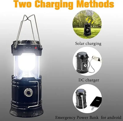 🔦 Foldable LED Emergency Lantern – Solar & USB-C Rechargeable, 4 Lighting Modes
