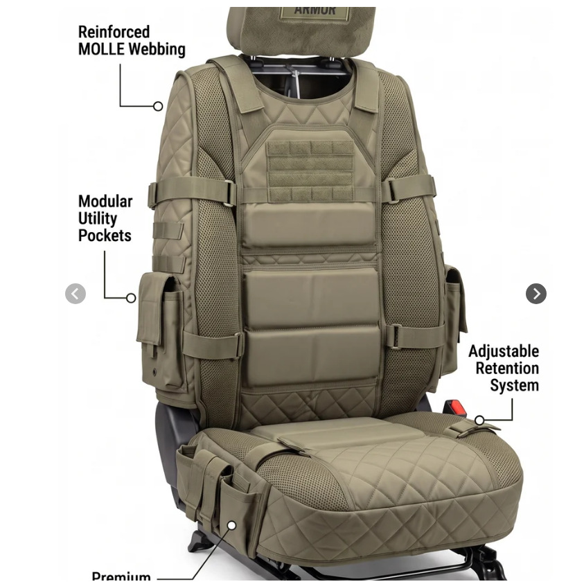 💥Limited Time-50% OFF🚙 Durable Tactical Truck Seat Cover✨ Storage, Protection & All-Day Comfort