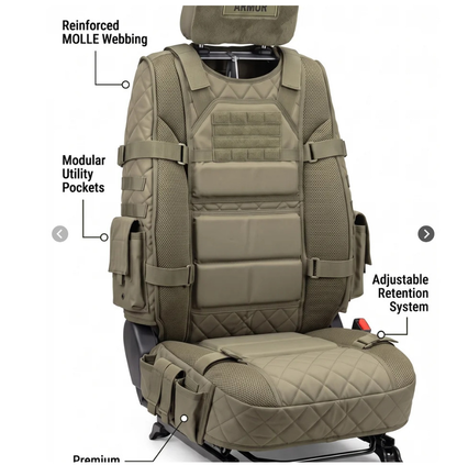 💥Limited Time-50% OFF🚙 Durable Tactical Truck Seat Cover✨ Storage, Protection & All-Day Comfort