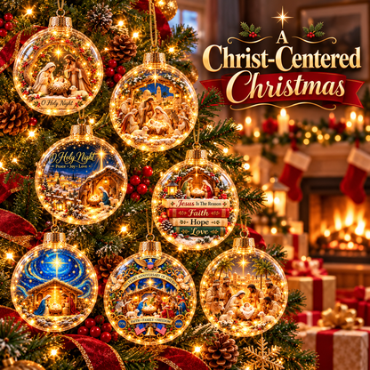 ✝️Christian Nativity Christmas Ornaments – 7-Piece Jesus Birth & Holy Night Collection
