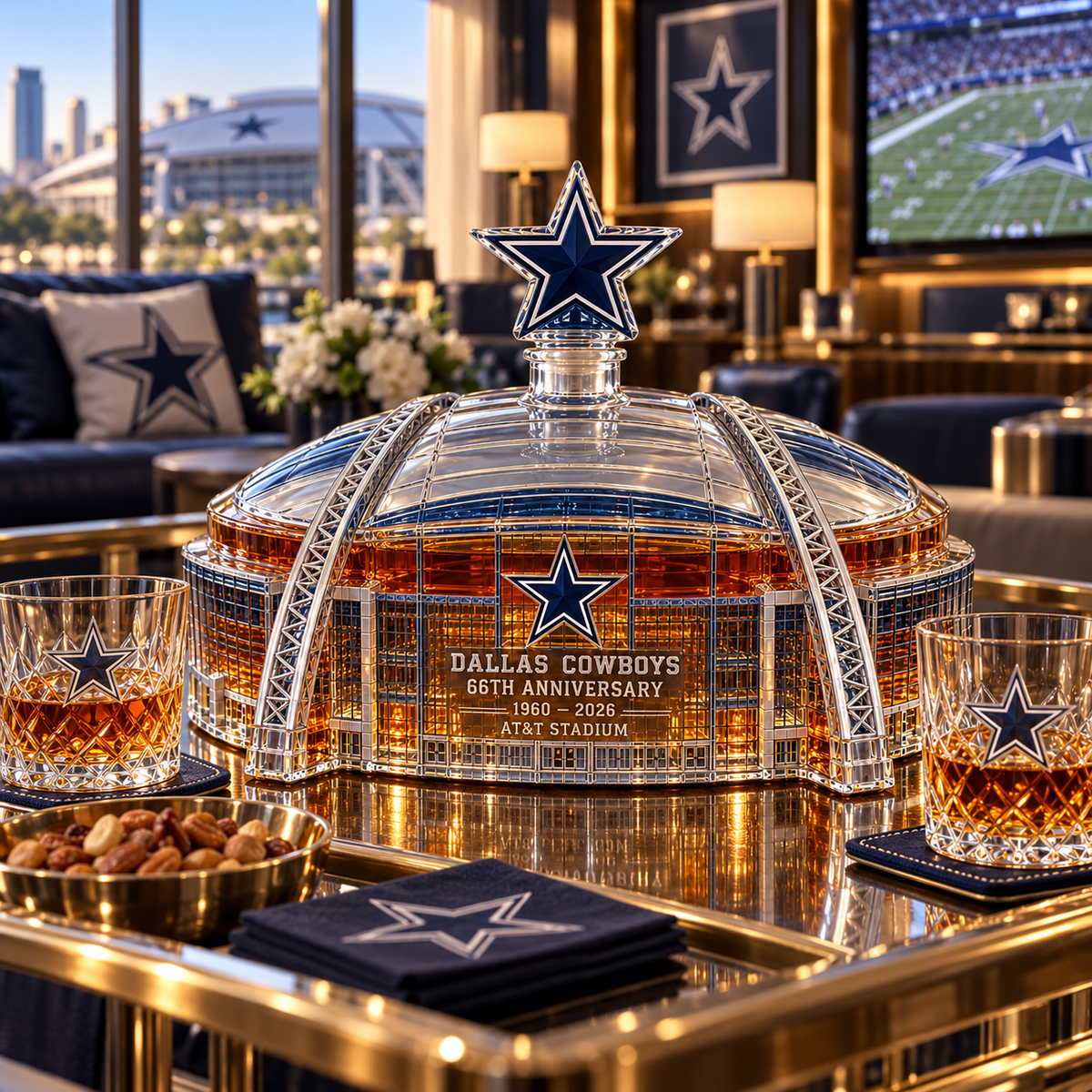Dallas Cowboys 66th Anniversary Whiskey Decanter