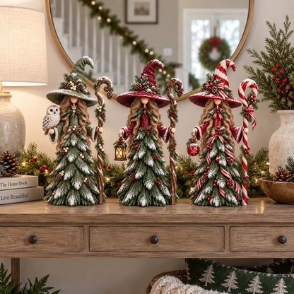 🎄Whimsical Christmas Witch Resin Figurines – Festive Holiday Collectible Decor🧙‍♀️