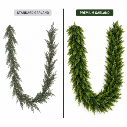 Lush Cedar Garland Set – Natural-Look Christmas Greenery Decor 🌲