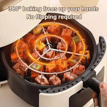 🎁 Exclusive 50% Off 🥩 Vertical Skewer Rack for Air Fryers 🍤