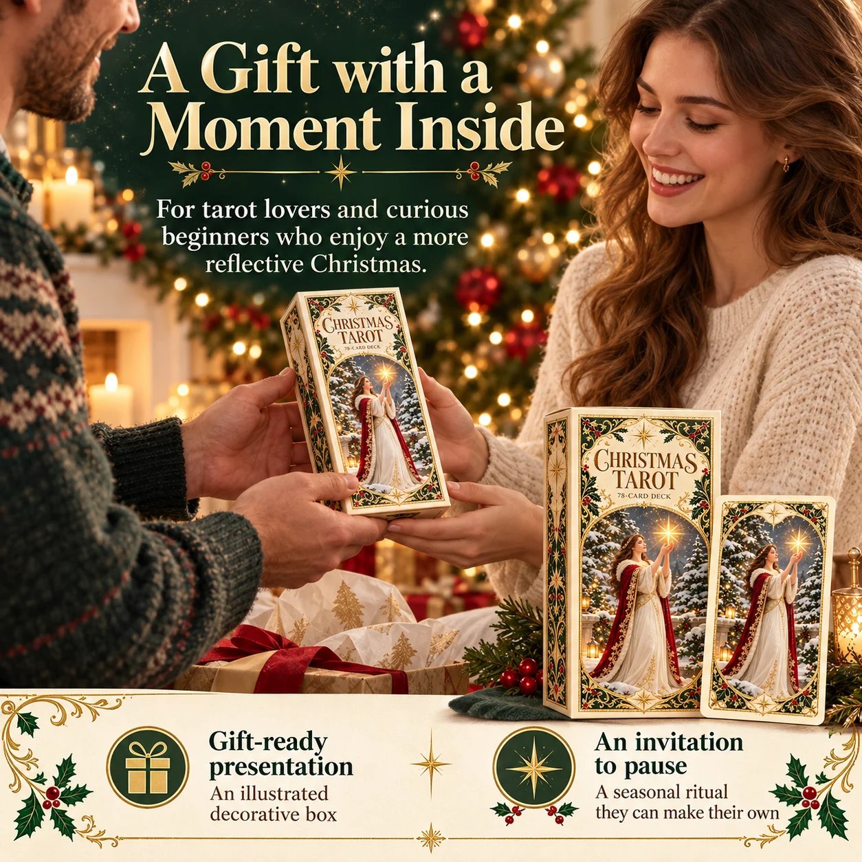 Christmas Tarot deck given as a thoughtful festive gift