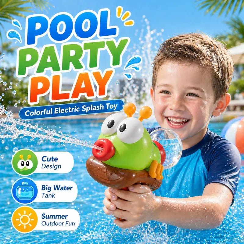 Kids Cute Caterpillar Electric Water Gun | Summer Outdoor Splash Toy 🐛💦