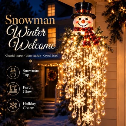 ❄️Crystal Cascade Christmas Snowflake LED Hanging Light✨