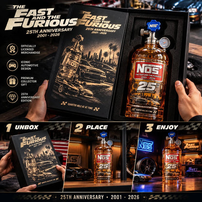 ⏳HOT SALE 49% OFF – 25th Anniversary Street Racing Nitrous Tank Whiskey Decanter with Collector’s Box