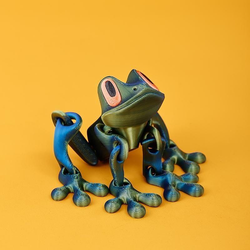 🐸✨ 3D Printed Magnetic Frog – Colorful Fridge Magnet & Whimsical Desk Decor