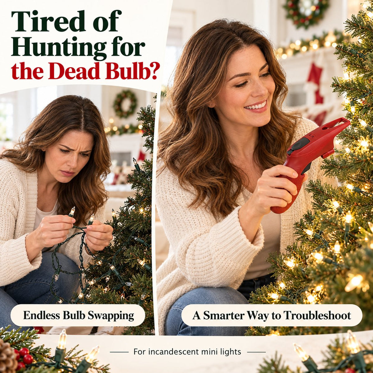 🔫 Incandescent Christmas Light Fixer — Batteries Included | Save Your Strings 🎅