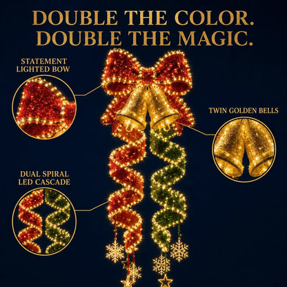 🎄✨ Christmas Magic Spiral Hanging LED Lights – Festive Holiday Glow Collection 💫
