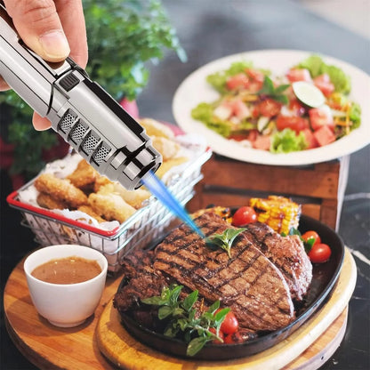 🔥 1800°C Refillable Jet Torch Lighter – Wind-Resistant Adjustable Flame