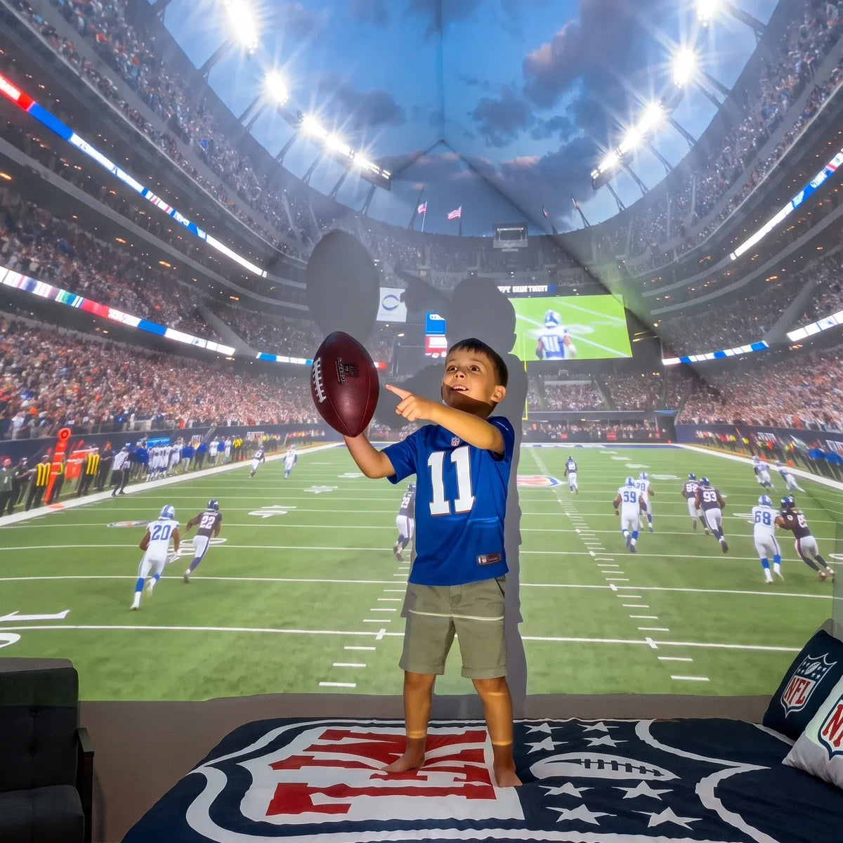 🔥LAST DAY 49% OFF-NfiGlow Football Light- Bring Authentic NFL Stadium Atmosphere Right To Your Home