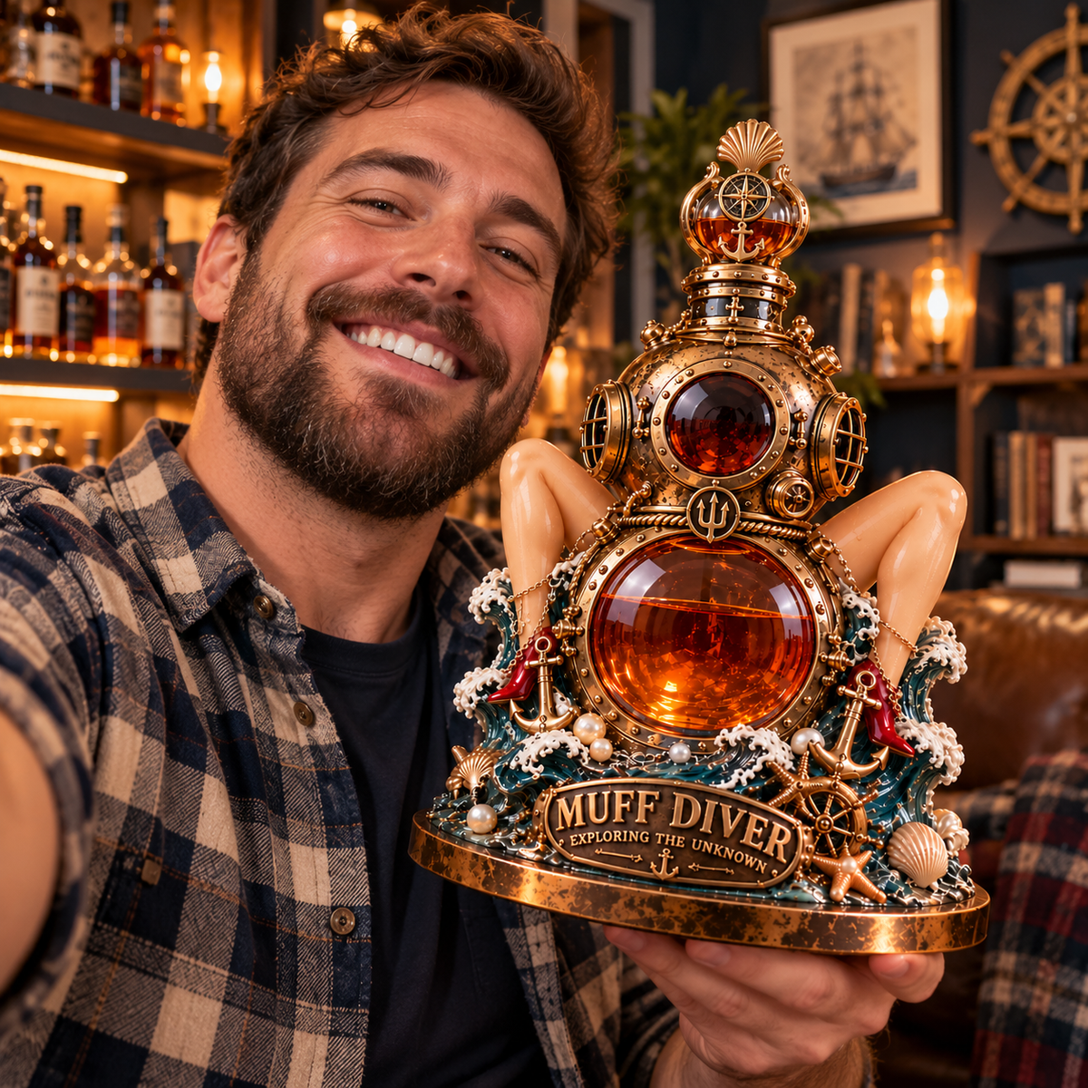 ⚓🥃 MUFF DIVER™ – Naughty Deep-Sea Diver Whiskey Decanter with Sexy Pin-Up Legs & Premium Collector's Gift Box 🔥