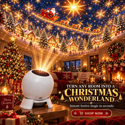 🎄 Magical Christmas Projection Night Light – Transform Any Room Into A Holiday Wonderland
