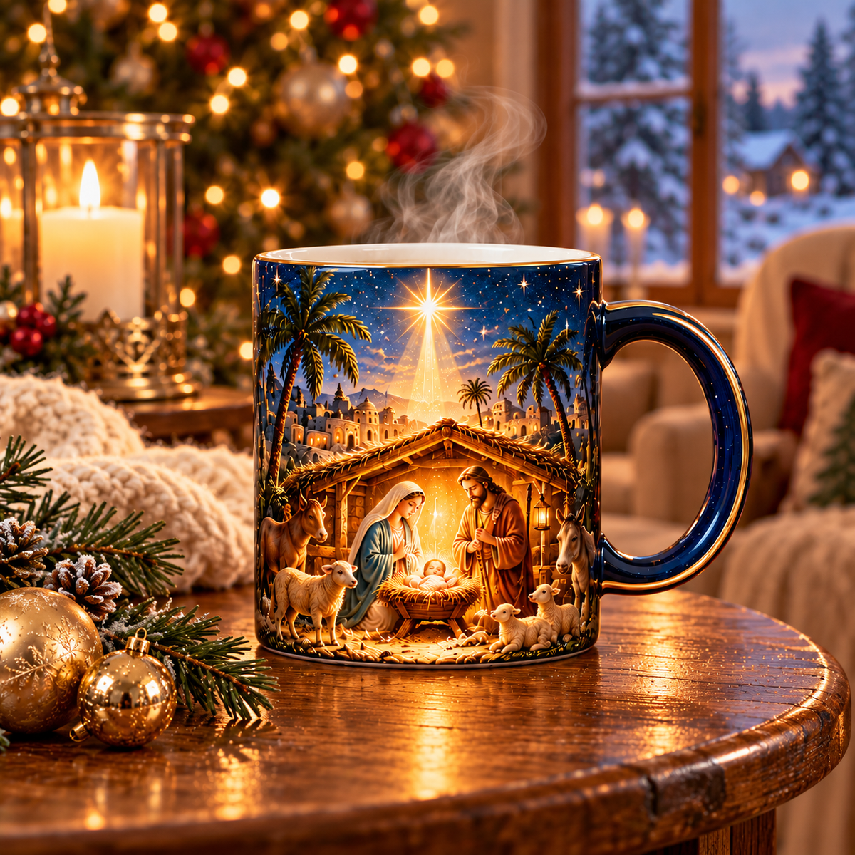 ✝️✨Nativity Scene Heat-Sensitive Mug | Christian Christmas Gift🎁
