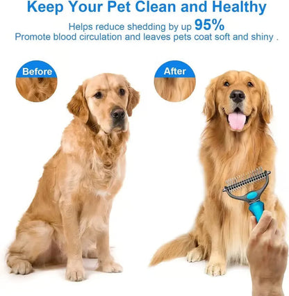 😻🐕🐾Professional Double-Sided Pet Grooming Rake