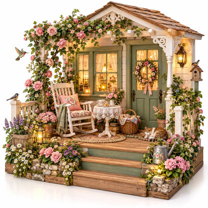 🌸 Build Your Own Cozy Cottage Porch Garden 🪑