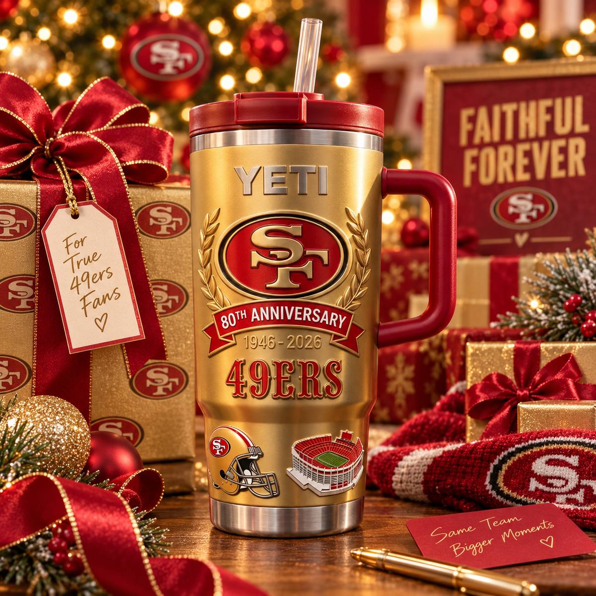 ❤️💛 Faithful Red & Gold 80th Anniversary (1946-2026) Tumbler