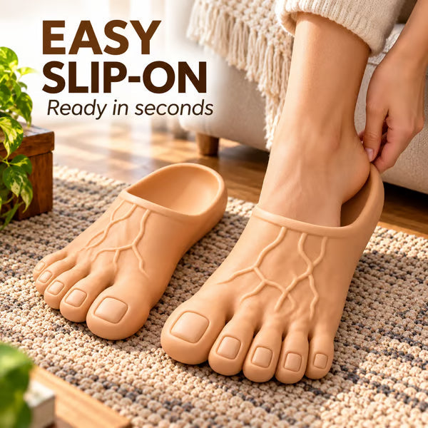 🤘👣 Giant Barefoot Novelty Slides – Funny Oversized Foot Slippers for Parties & Gag Gifts