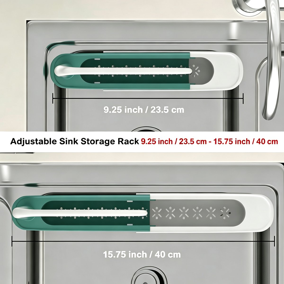 🔥 50% OFF Today! Telescopic Sink Storage Rack — Organize Your Sink in Seconds ✨