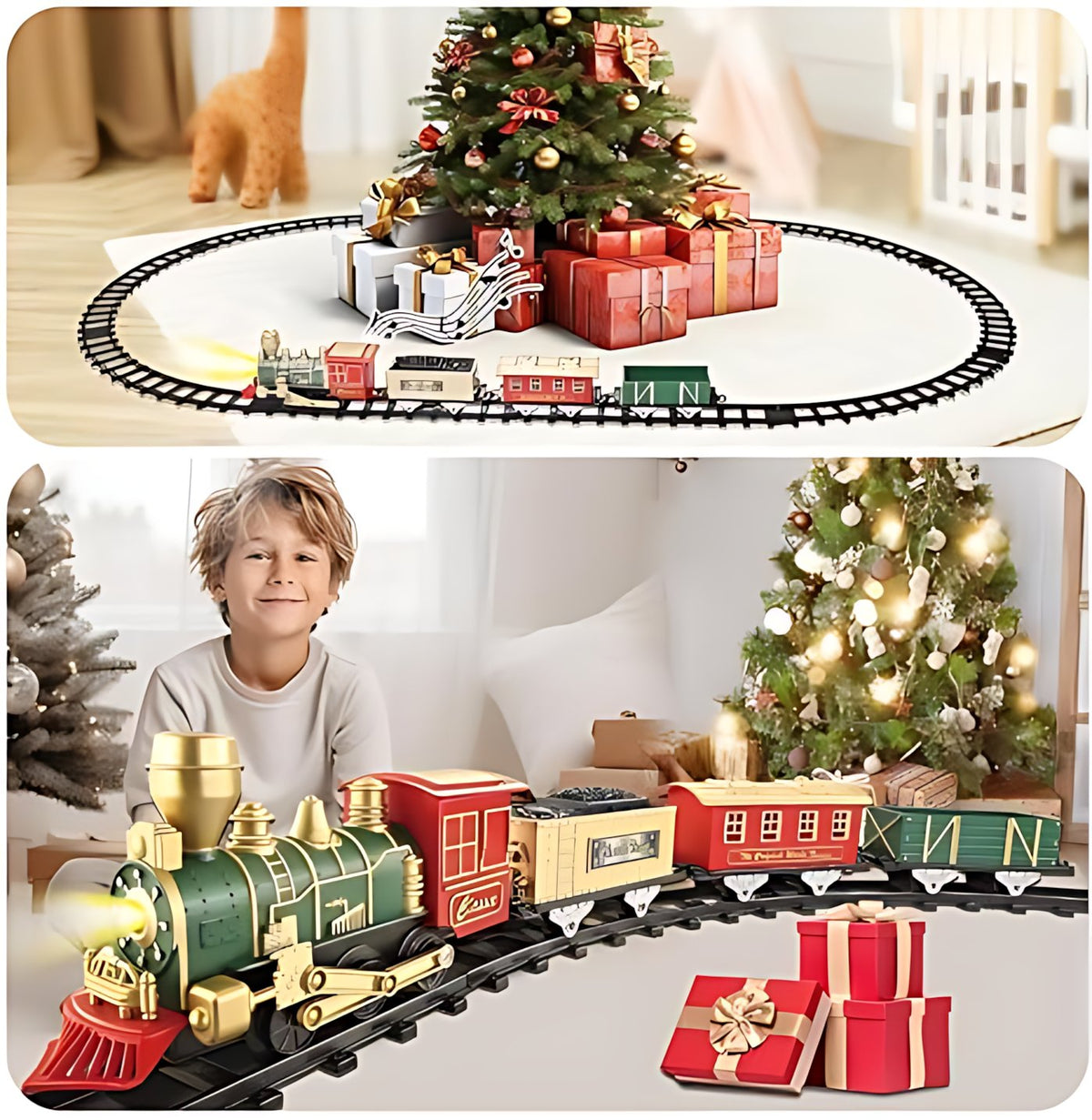 Complete 53' Toy Train Set - Perfect Holiday Gift for Ages 3-8 🎁