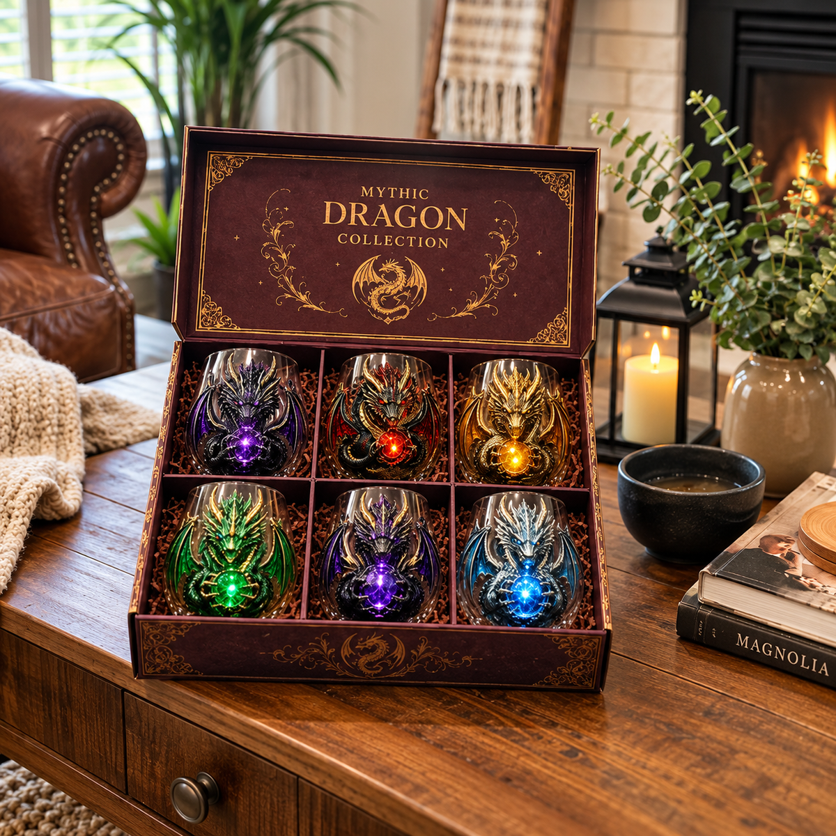 🐉✨ 3D Mythic Dragon Glass Art Cup | Luxury Raised Fantasy Glassware for Whiskey, Home Bar Décor & Legendary Gifts 🎁
