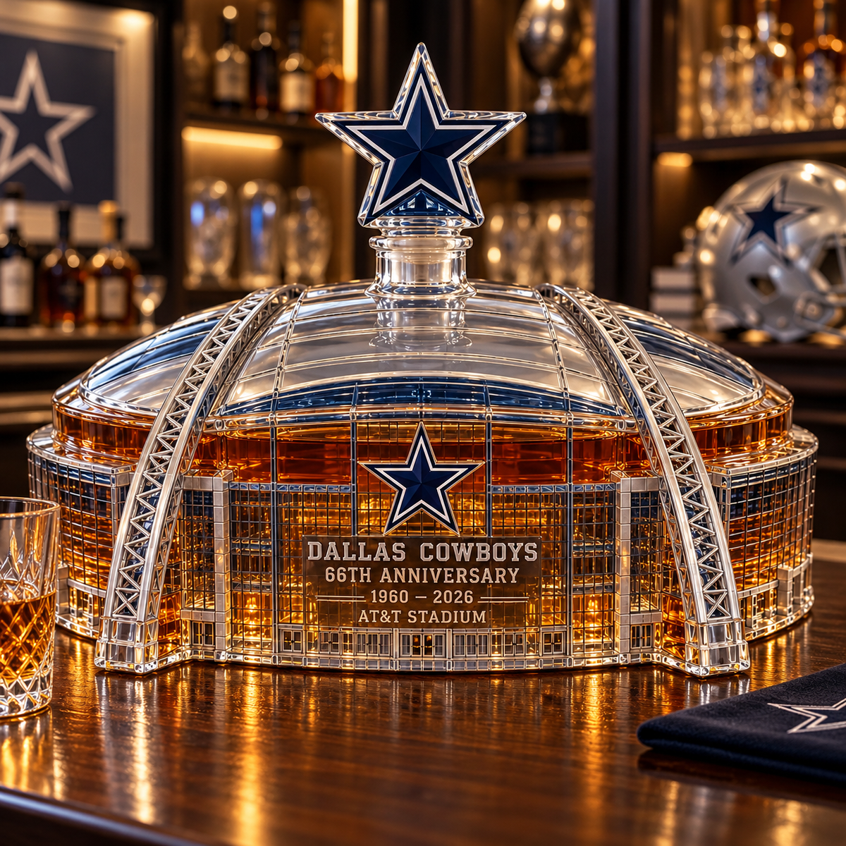 Dallas Cowboys 66th Anniversary Whiskey Decanter