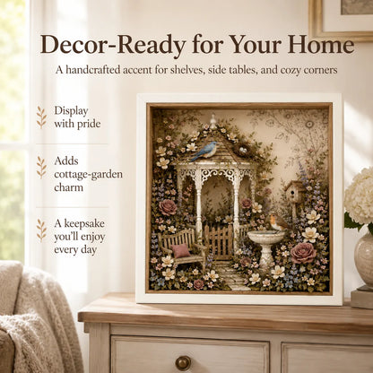 🌷DIY 3D English Cottage Garden Shadow Box Kit