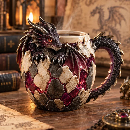 ⏳ Last Day 48% OFF – 🐉 Dragonbound Realms™ Sculpted Dragon Mug Collection | 6 Fantasy Realm Designs with Raised 3D Dragon Details ☕