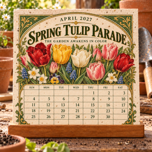 🌻 2027 The Heirloom Garden Plantable Seed Calendar