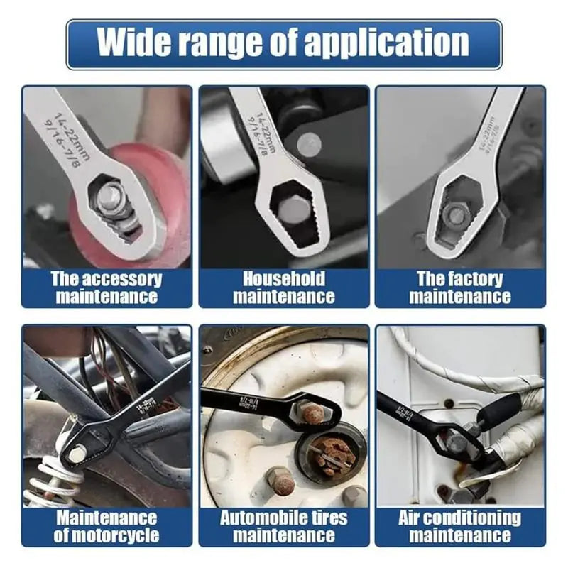 🔥Hot Sale 49%✅️Universal Double-head Self-tightening Wrench🔧8-22mm