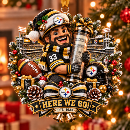 🏈🎄 Football Team Money Surprise Ornament