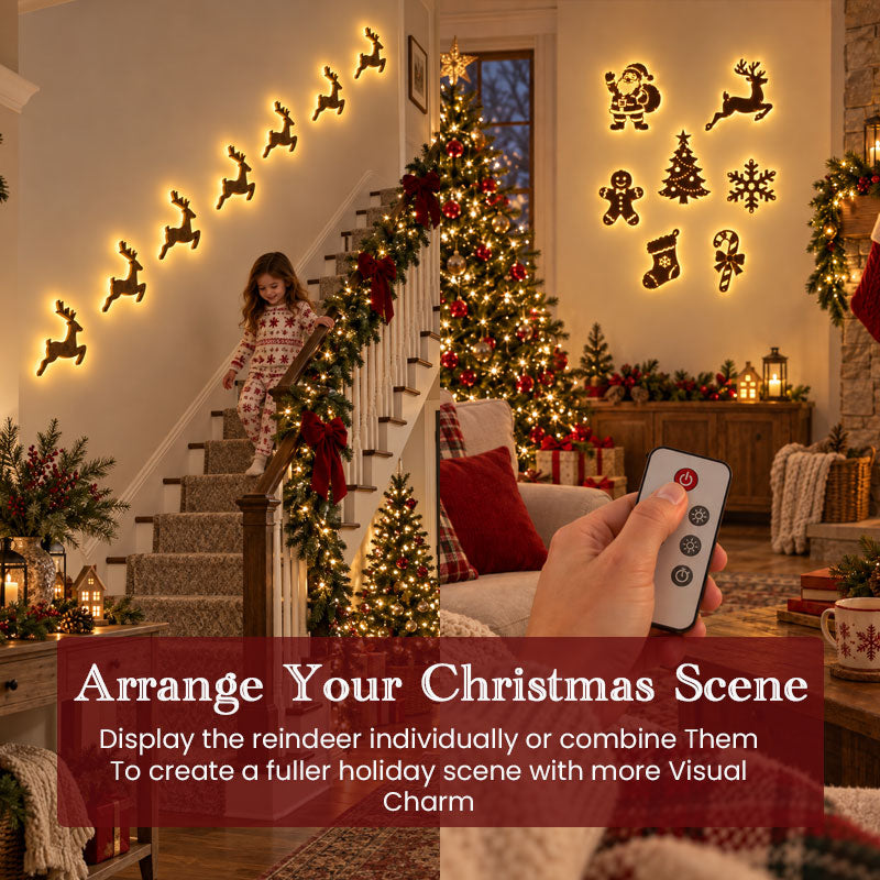 🎄✨ Christmas LED Wall Decor – Add a Festive Holiday Glow in Seconds! 🦌