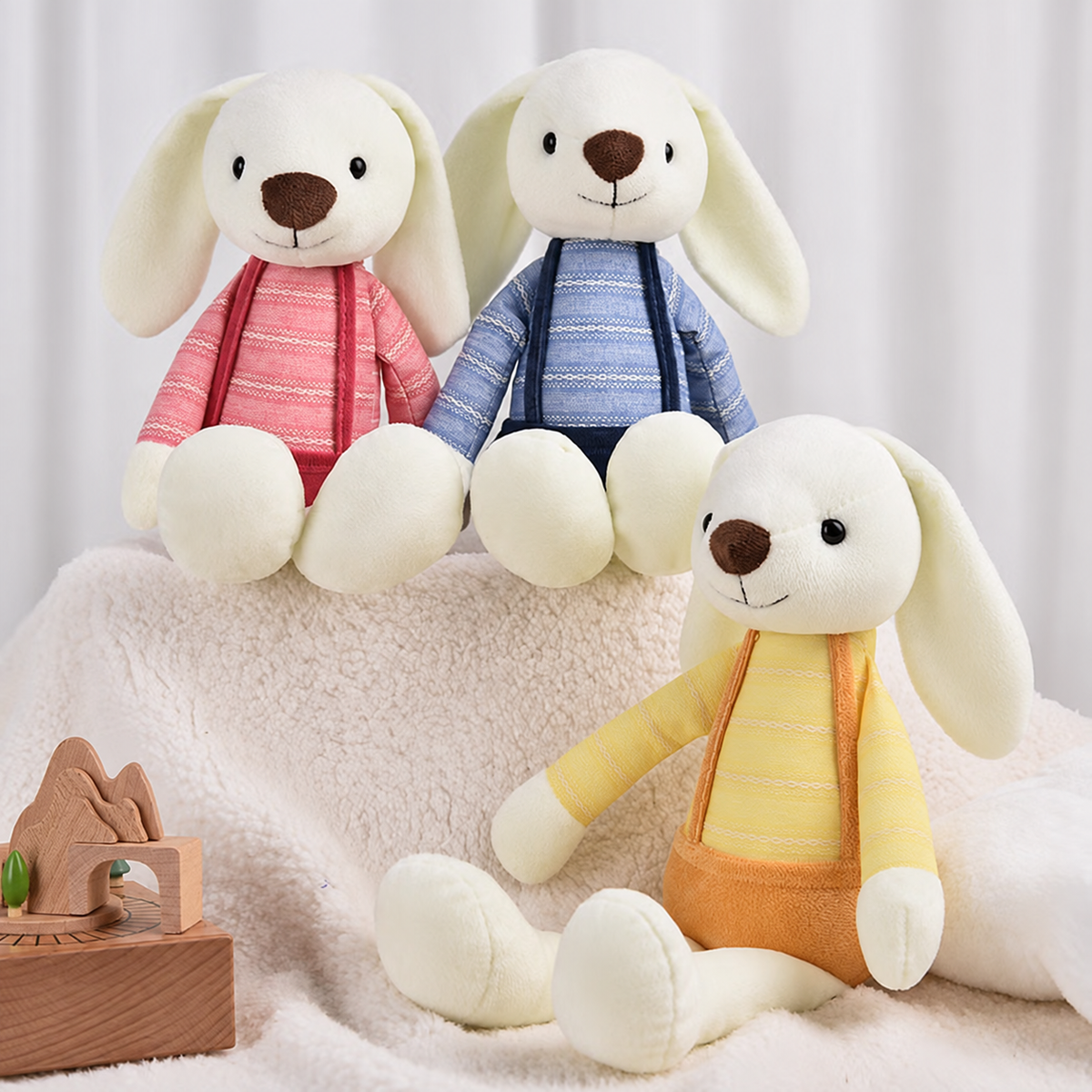 🐰 Personalized Handmade Bunny Plush with Custom Text – Soft Keepsake Gift for Baby & Newborn 🎁
