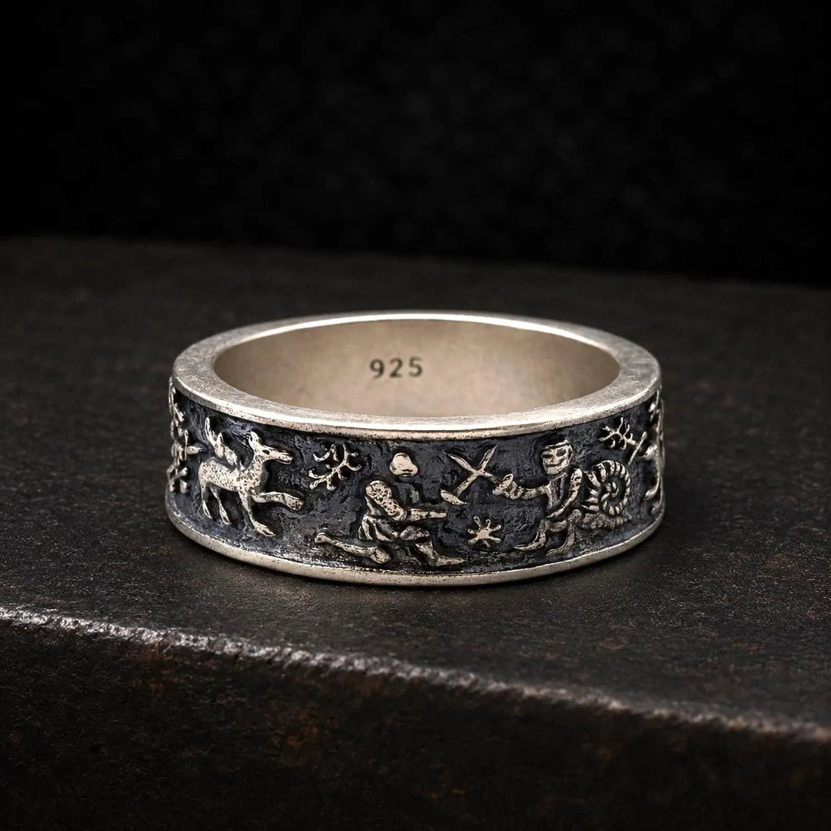 ⚔️✨Medieval Marginalia Ring – Vintage Silver Ring with Whimsical Medieval Engravings100% 925 Sliver (✨Buy 2 Free Shipping)