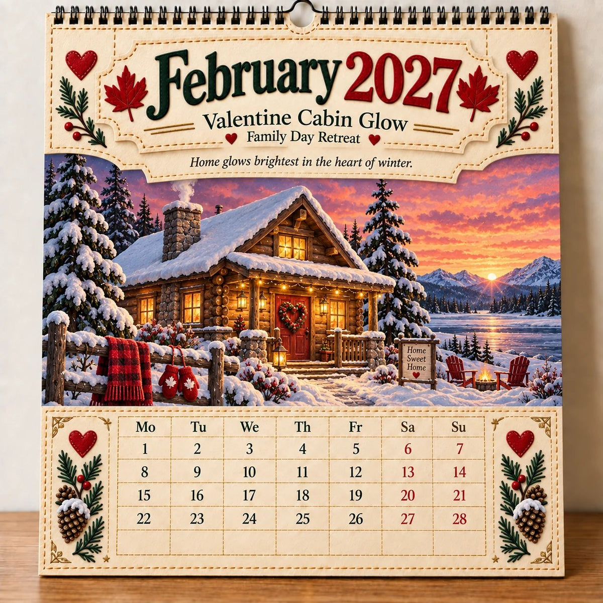 🔥LAST DAY 33% OFF - 🇨🇦🍁 2027 Canada 160th Anniversary Wall Calendar 🍁🇨🇦