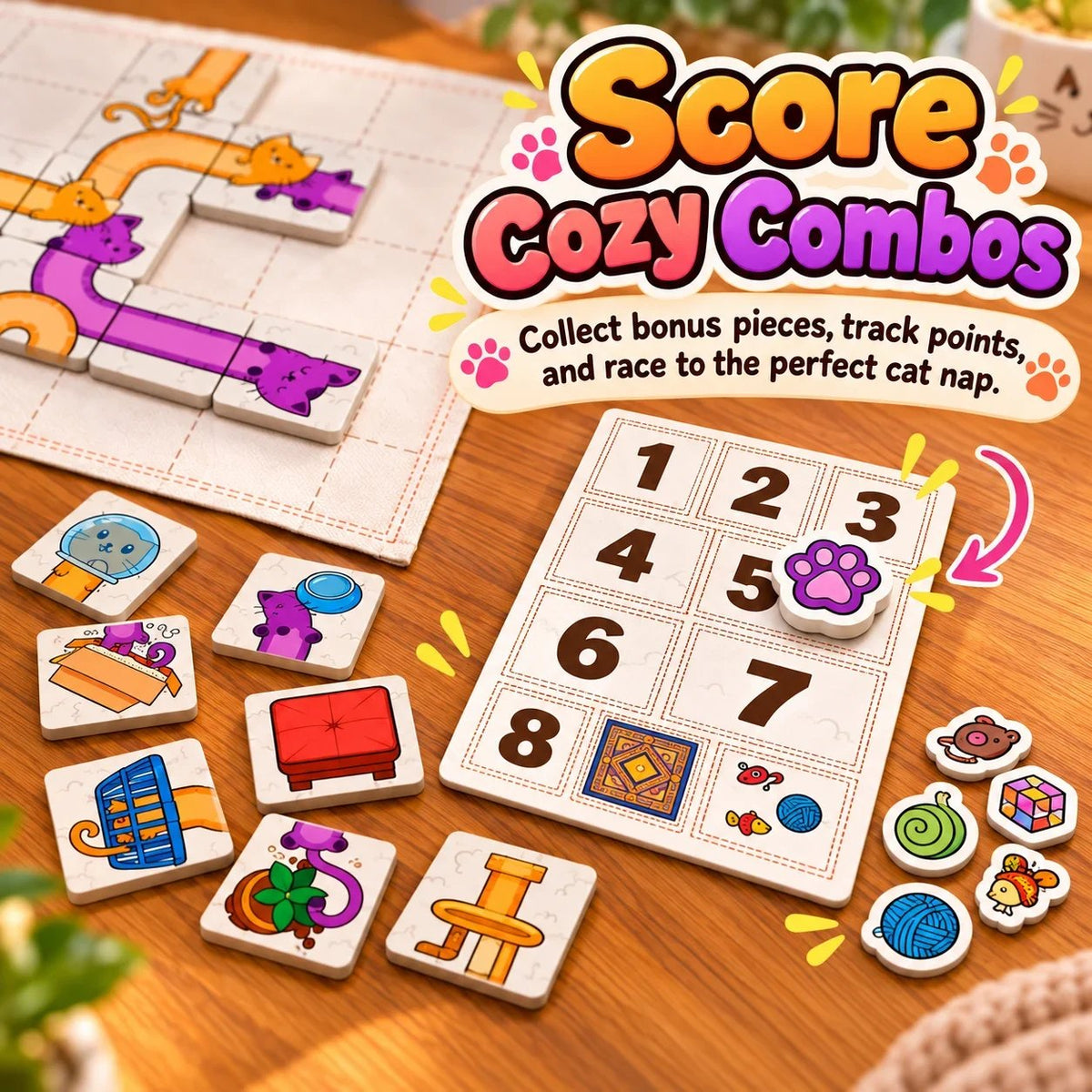 🐱 Cat Nap – Cute Cat Puzzle Board Game for Family Fun & Game Night