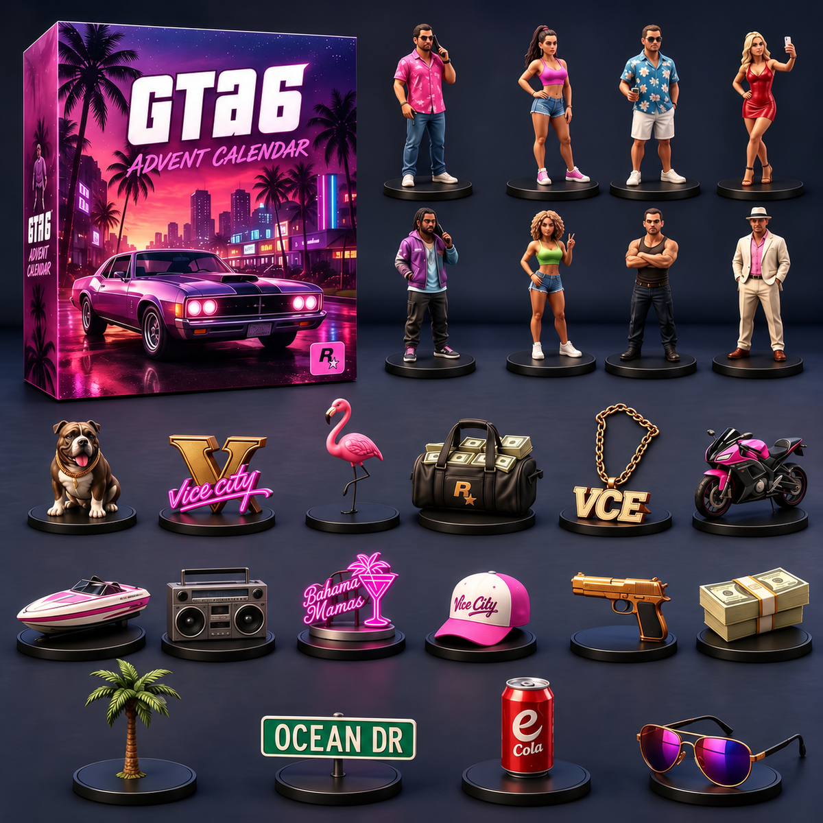 🎮 24-Day Gaming Advent Calendar 2026 – 24 Mini Collectibles & Christmas Countdown Gift