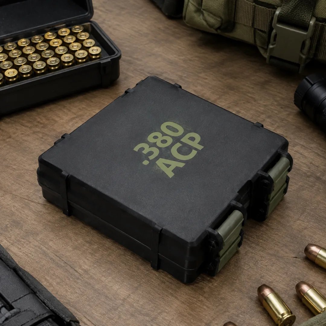 🎯 100-Round Ammo Storage Box | Waterproof Hard Shell • Caliber-Specific Slots • Dual Latches