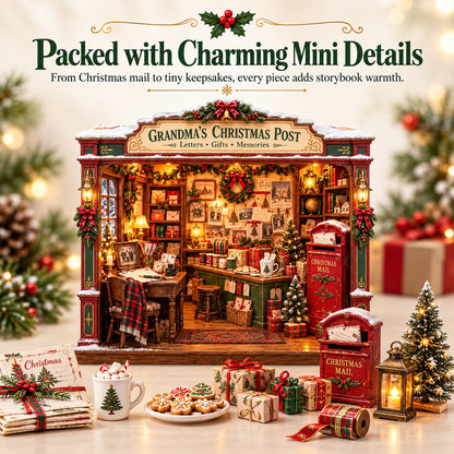 📮 Grandma’s Christmas Post DIY Miniature Kit 🎄 Cozy Vintage Holiday Scene