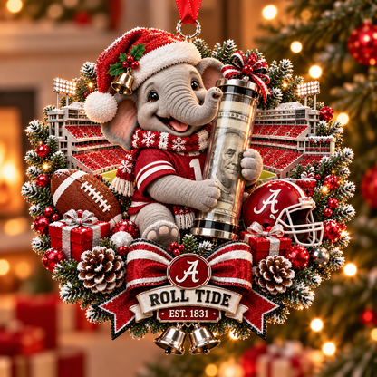 🏈🎄 College Football Money Surprise Ornament