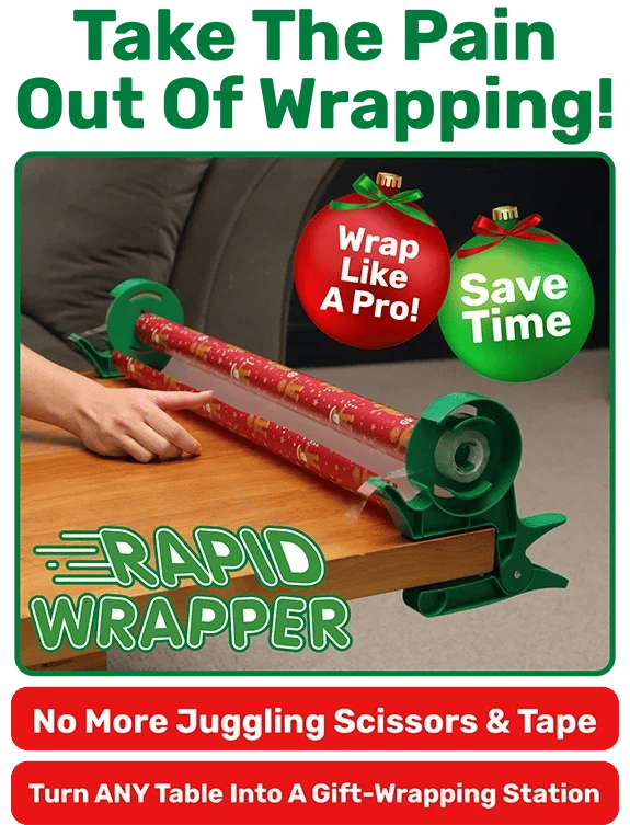 Wrap Buddies Tabletop Gift Wrapping Tool with Tape Dispenser