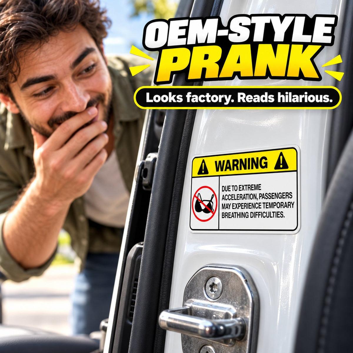 Funny Extreme Acceleration Warning Decal Set 😂🏎️