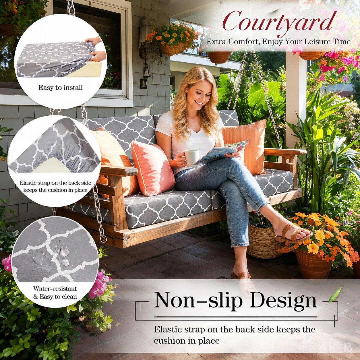 🛋️ Outdoor Patio Sofa Cushion Covers 🔥Free Shipping Worldwide