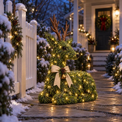 Evergreen Reindeer Christmas Decoration